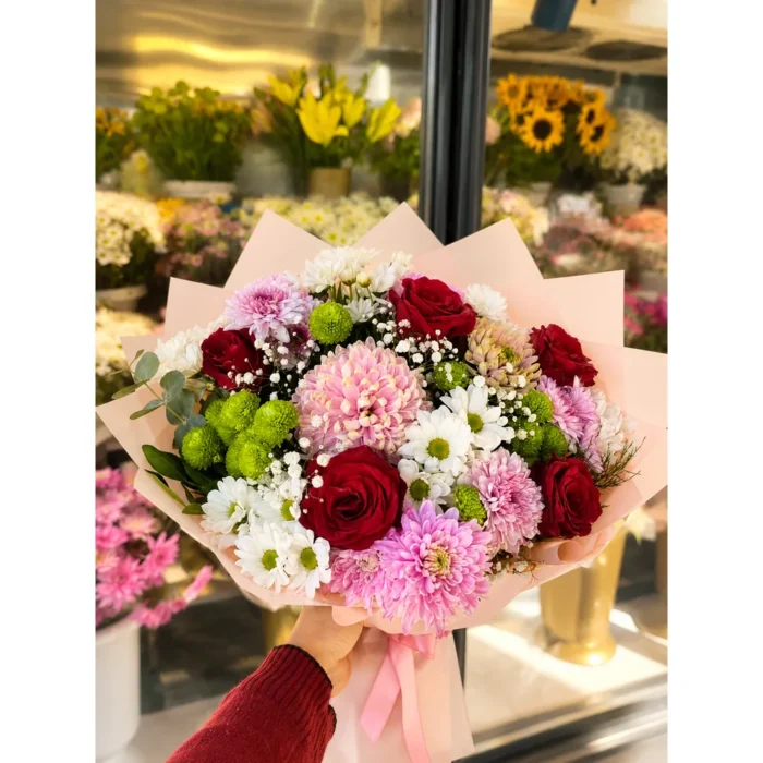 Pastel Ahenk Premium Çiçek Buketi